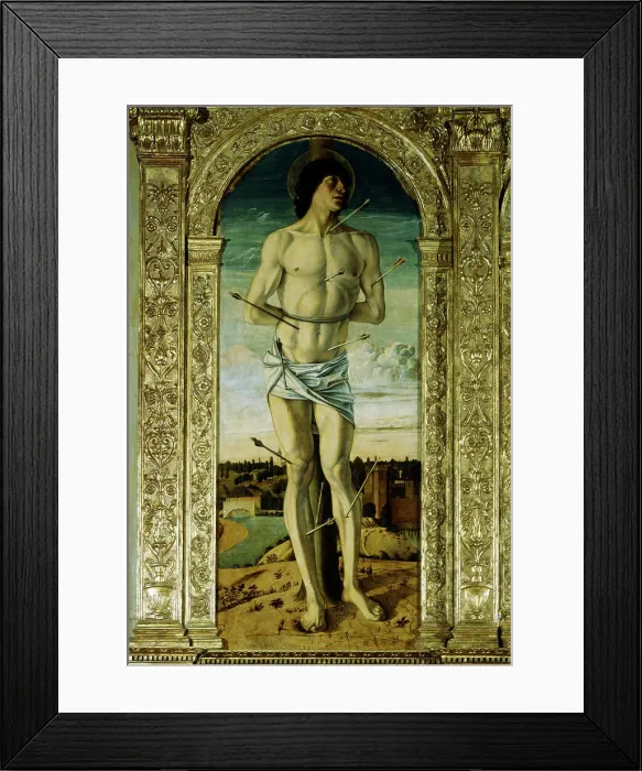 Framed Print : Detail of Saint Sebastian from Polyptych of Saint Vincent Ferrer Framed Print : Detail of Saint Sebastian from Polyptych of Saint Vincent Ferrer