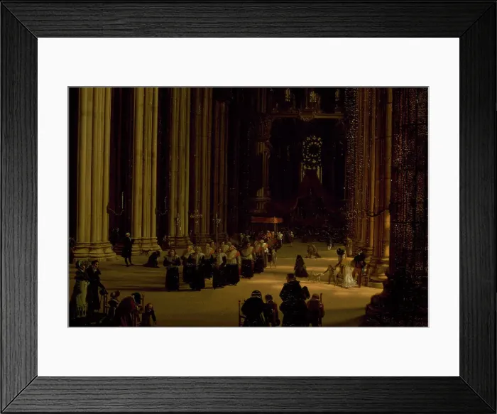 Framed Print : Interior of the Duomo of Milan by Migliara