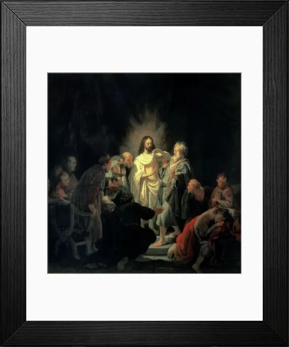 Framed Print : Disbelief of Apostle Thomas by Rembrandt Van Rijn Framed Print : Disbelief of Apostle Thomas by Rembrandt Van Rijn