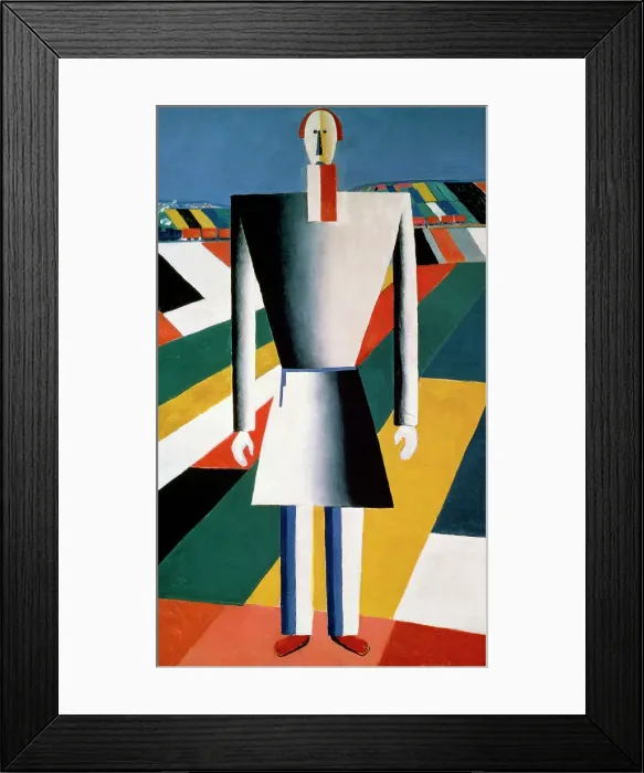 Framed Print : The Farmer in the Field by Malevich