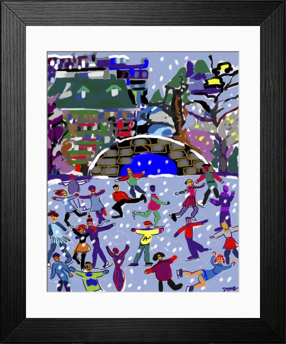 Framed Print : Ice Skaters II by Ong Framed Print : Ice Skaters II by Ong