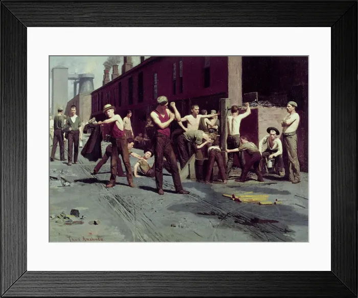 Framed Print : The Ironworkers Noontime by Anshutz Framed Print : The Ironworkers Noontime by Anshutz