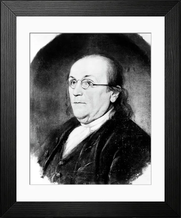 Framed Print : Benjamin Franklin by Peale