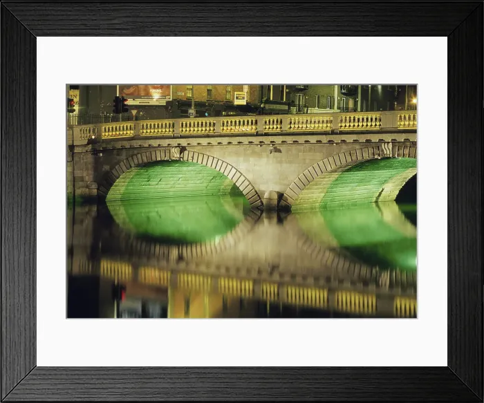 Framed Print : Bridge across a river, Father Mathew Bridge, Dublin, Ireland