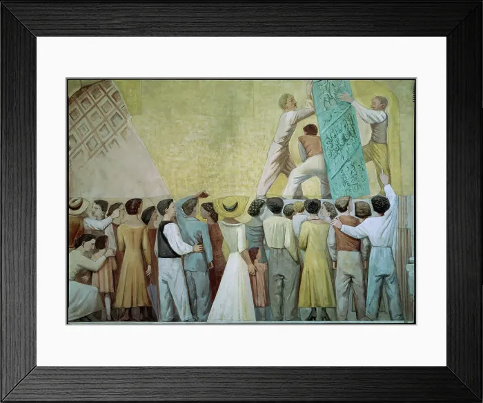 Framed Print : Decoration of the Entrance Hall of Liviano Framed Print : Decoration of the Entrance Hall of Liviano