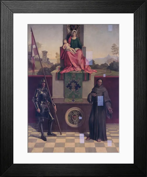 Framed Print : Madonna Enthroned Between the Saints Francis and Liberale by Giorgione Framed Print : Madonna Enthroned Between the Saints Francis and Liberale by Giorgione