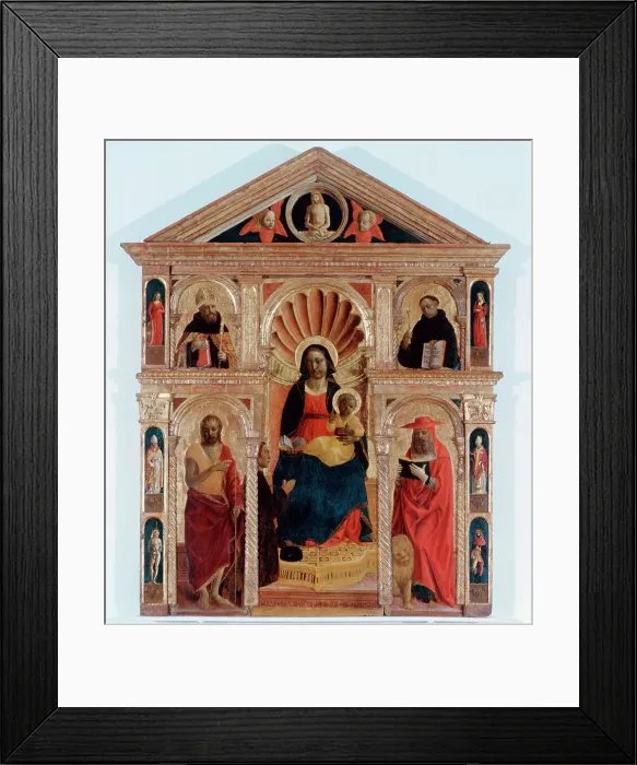 Framed Print : Fornari Polyptych-Madonna & Child On Throne St. John The Baptist And Gerolamo Framed Print : Fornari Polyptych-Madonna & Child On Throne St. John The Baptist And Gerolamo