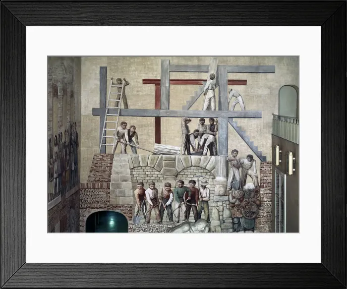 Framed Print : Decoration of the Entrance Hall of Liviano Section by Campigli Framed Print : Decoration of the Entrance Hall of Liviano Section by Campigli