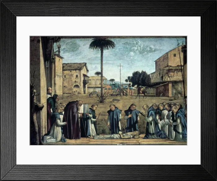 Framed Print : Last Rites of St. Jerome by Carpaccio Framed Print : Last Rites of St. Jerome by Carpaccio