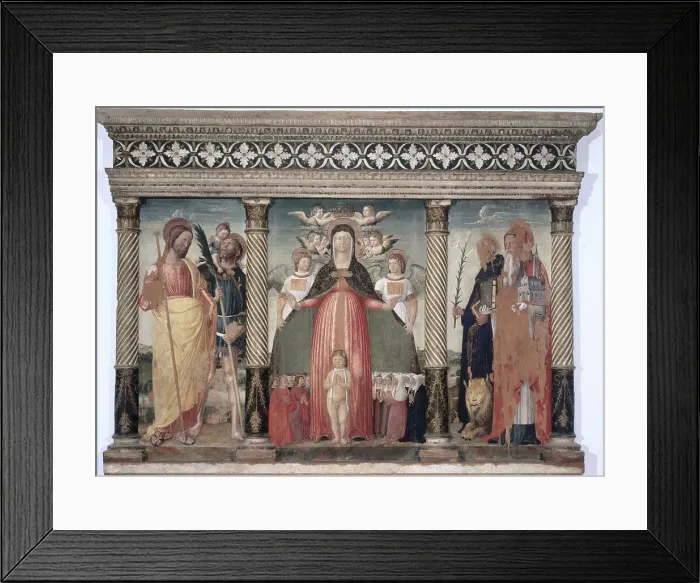 Framed Print : Madonna of Humility Tryptich School of Padua Framed Print : Madonna of Humility Tryptich School of Padua