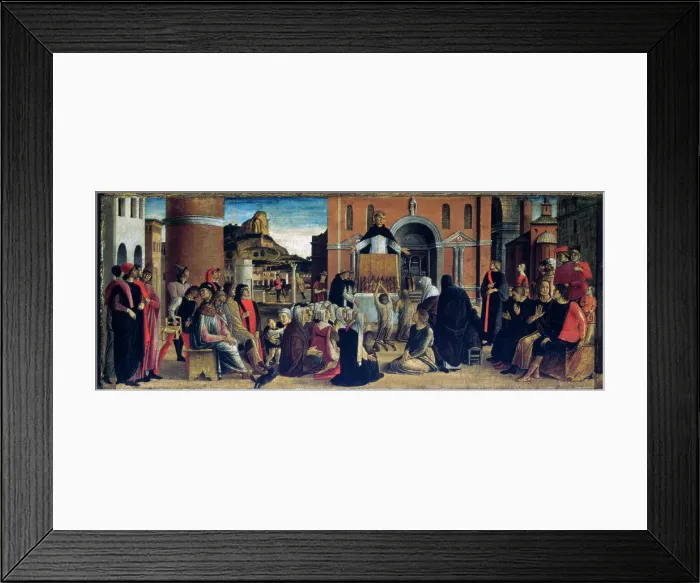 Framed Print : Episodes of the Life of Saint Vincent Ferrer by Bellini Framed Print : Episodes of the Life of Saint Vincent Ferrer by Bellini