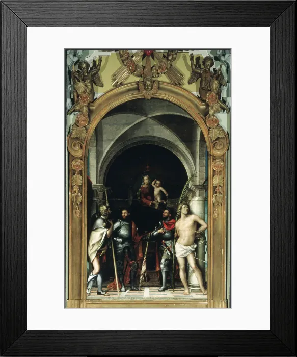 Framed Print : Madonna and Child with Saints by Monverde Framed Print : Madonna and Child with Saints by Monverde