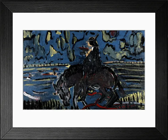 Framed Print : Lone Indian on Horseback by Sickles Framed Print : Lone Indian on Horseback by Sickles