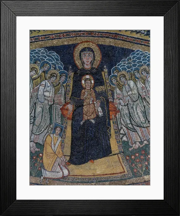 Framed Print : Madonna & Child With Angels (detail)