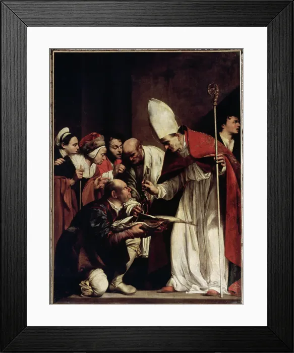Framed Print : St. Bennone Receives the Keys of Meissen Framed Print : St. Bennone Receives the Keys of Meissen