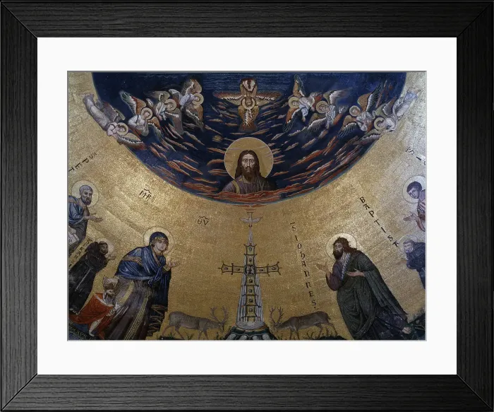 Framed Print : Apse With Christ Encircled By Angels, Saints, Madonna And Cross Of Jerusalem (Detail #2) Framed Print : Apse With Christ Encircled By Angels, Saints, Madonna And Cross Of Jerusalem (Detail #2)