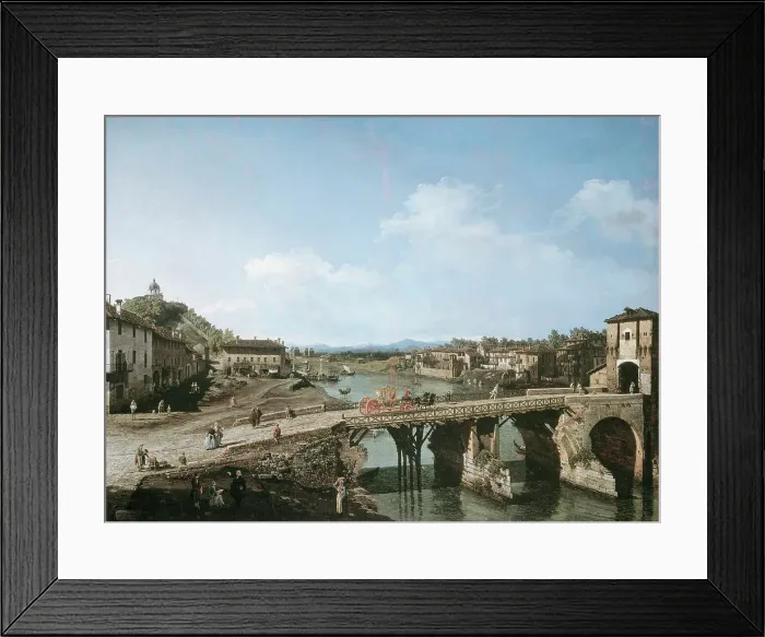 Framed Print : View Of The Ancient Bridge On The Po River Framed Print : View Of The Ancient Bridge On The Po River