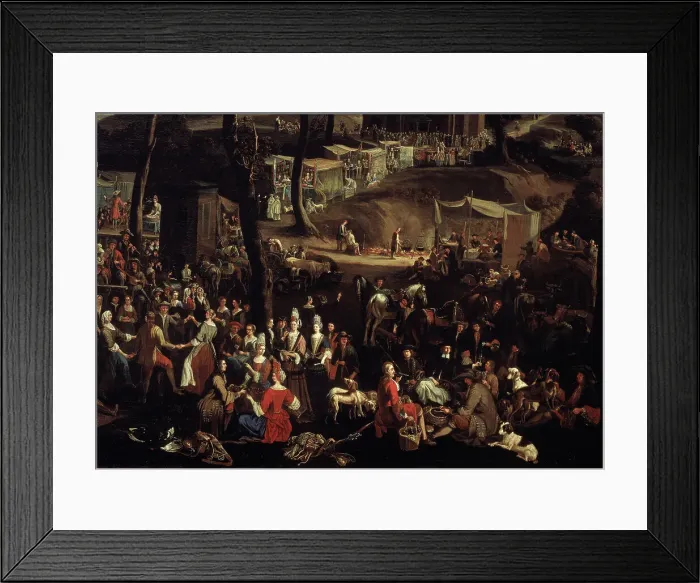 Framed Print : The Market In Saluzzo (Detail, Left Side) Framed Print : The Market In Saluzzo (Detail, Left Side)