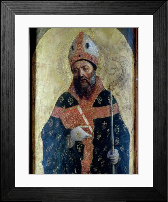 Framed Print : Saint Augustine-Detail of Face