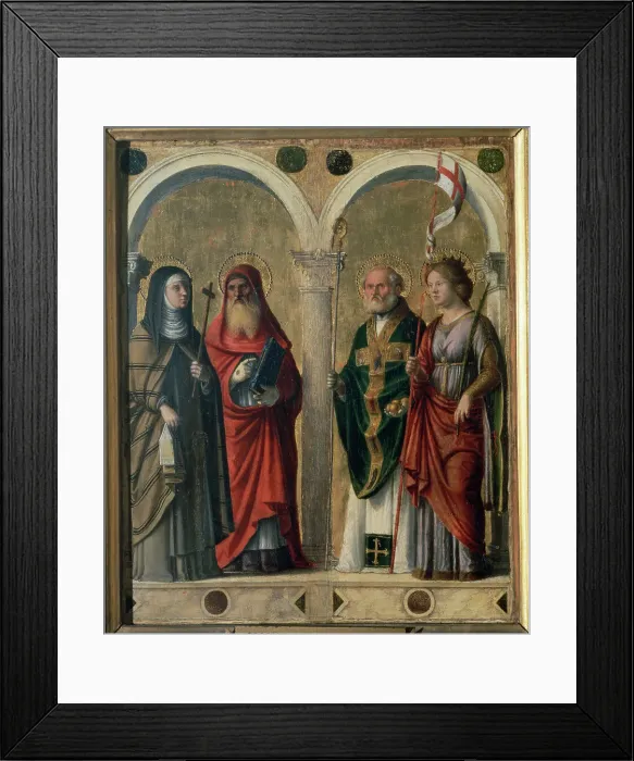Framed Print : Saints Monica, Jerome, Nicholas and Ursula Framed Print : Saints Monica, Jerome, Nicholas and Ursula
