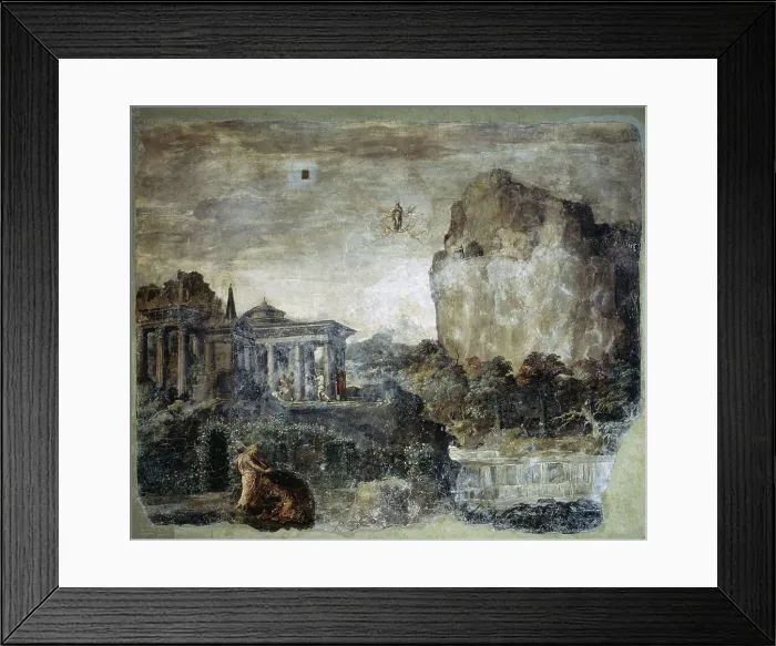 Framed Print : Landscape With The Story Of The Maddalena Framed Print : Landscape With The Story Of The Maddalena