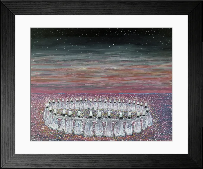 Framed Print : Dancing Dervishes In Red 1998 Peter Sickles (b)