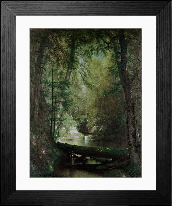 Framed Print : The Trout Pool Worthington Whittredge (1820-1910 American) Oil On Canvas Framed Print : The Trout Pool Worthington Whittredge (1820-1910 American) Oil On Canvas