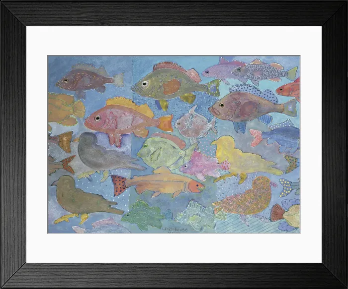 Framed Print : Fishes For Genevieve Framed Print : Fishes For Genevieve