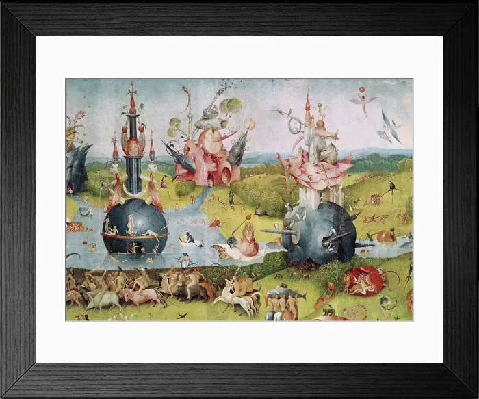 Framed Print : Garden Of Earthly Delights - Detail of Center Panel C Framed Print : Garden Of Earthly Delights - Detail of Center Panel C