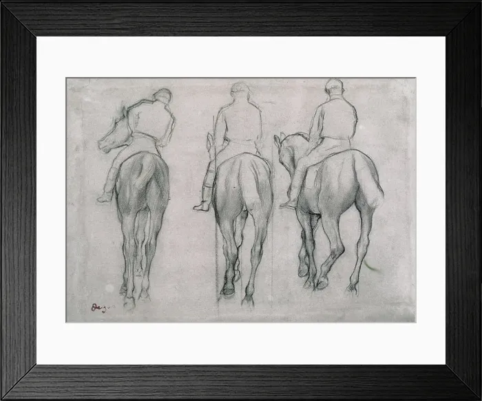 Framed Print : Jockeys by Degas