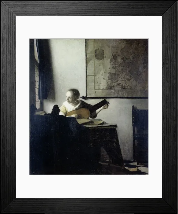 Framed Print : The Lute Player by Vermeer Framed Print : The Lute Player by Vermeer