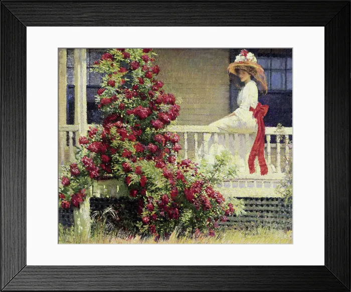 Framed Print : The Crimson Rambler by Hale Framed Print : The Crimson Rambler by Hale