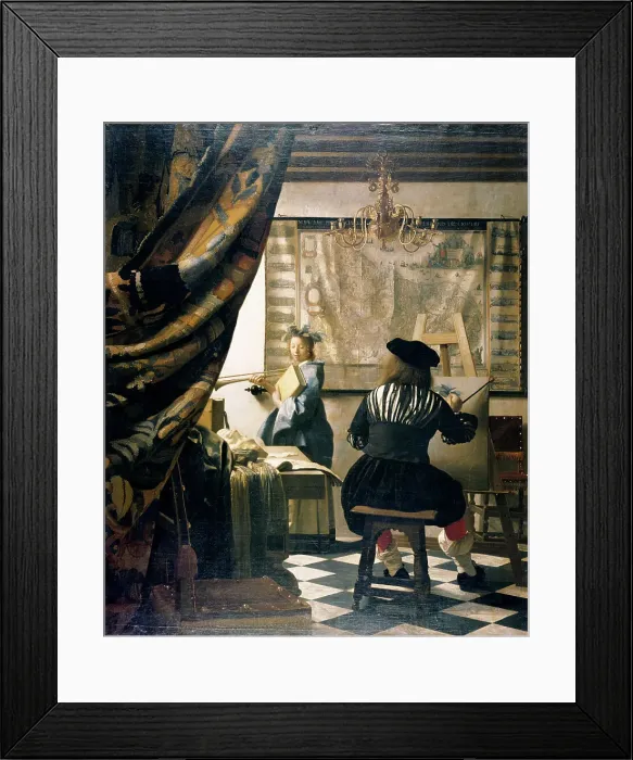 Framed Print : The Artist's Studio by Jan Vermeer