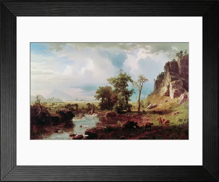 Framed Print : Platte River by Bierstadt
