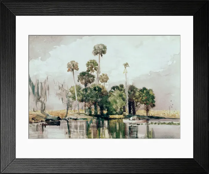 Framed Print : Title Unknown (Exotic Island) by Homer Framed Print : Title Unknown (Exotic Island) by Homer
