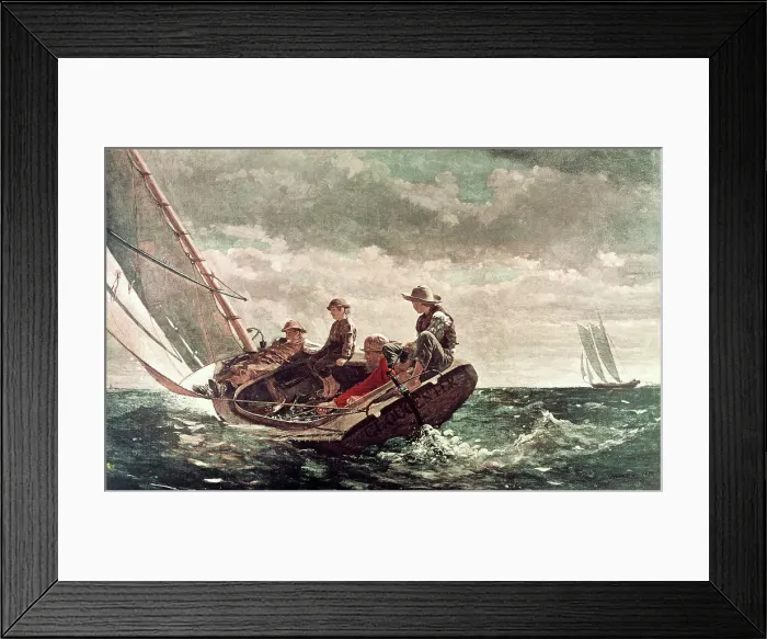 Framed Print : Breezing Up by Homer