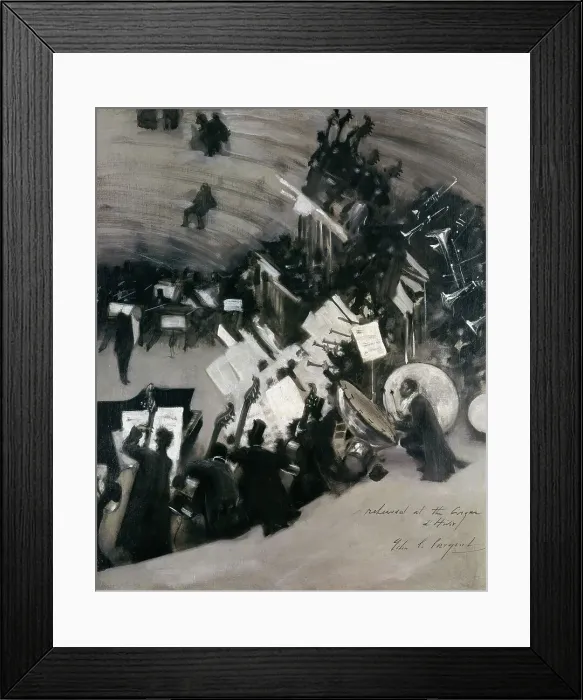 Framed Print : Rehearsal of Pasdeloupe Orchestra by Sargent Framed Print : Rehearsal of Pasdeloupe Orchestra by Sargent