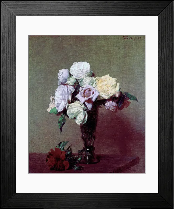 Framed Print : Vase Of Flowers 1889 Henri Fantin-Latour (1836-1904 French) Framed Print : Vase Of Flowers 1889 Henri Fantin-Latour (1836-1904 French)