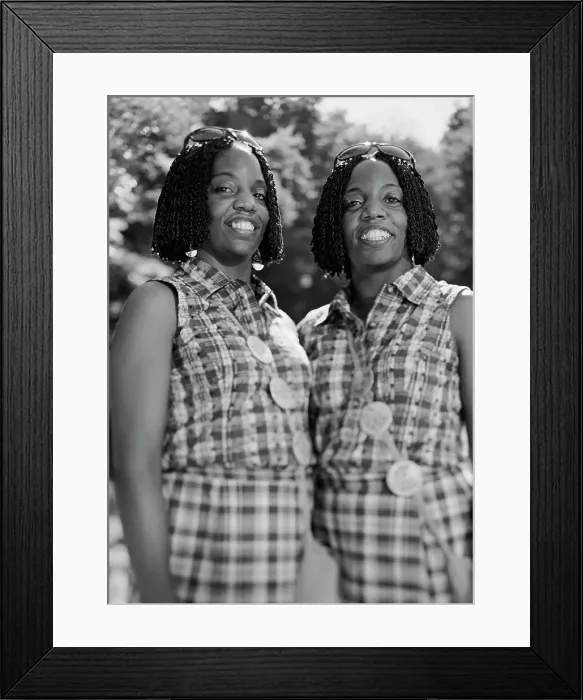 Framed Print : BLD002849. Female twins posing Framed Print : BLD002849. Female twins posing