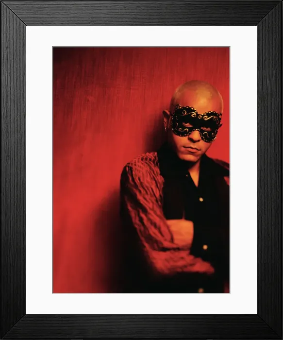 Framed Print : BLD006139. Portrait of man wearing mask Framed Print : BLD006139. Portrait of man wearing mask