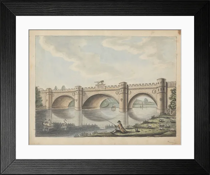 Framed Print : Bridge Alnwick Castle Northumberland William Beilby Framed Print : Bridge Alnwick Castle Northumberland William Beilby
