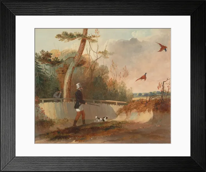 Framed Print : Pheasant Shooting Samuel John Egbert Jones Active 1820-1845 Framed Print : Pheasant Shooting Samuel John Egbert Jones Active 1820-1845