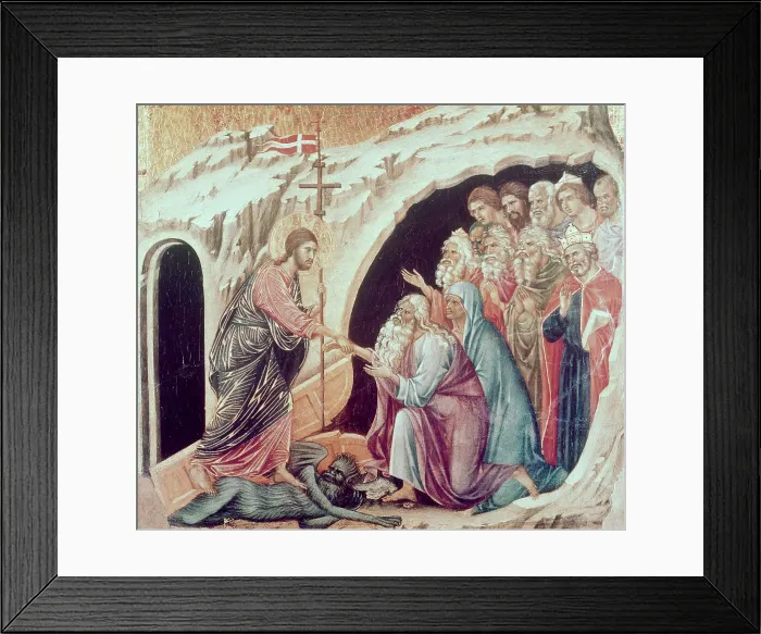Framed Print : Descent to Hell (Panel from the Maesta) by Duccio Framed Print : Descent to Hell (Panel from the Maesta) by Duccio