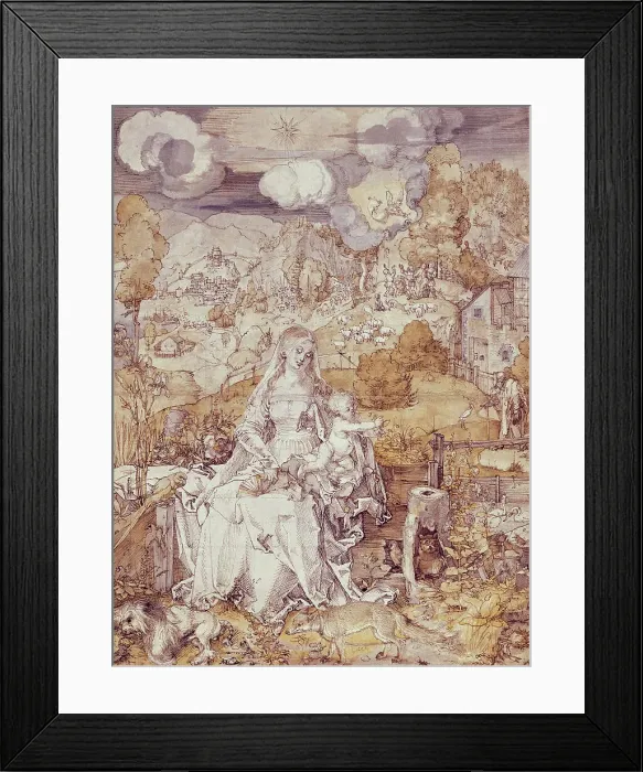 Framed Print : The Virgin with Animals by Durer Framed Print : The Virgin with Animals by Durer