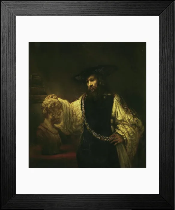 Framed Print : Aristotle with a Bust of Homer by van Rijn Framed Print : Aristotle with a Bust of Homer by van Rijn