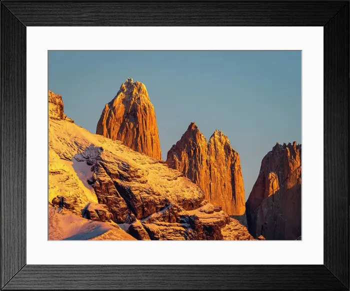 Framed Print : Towers at Sunrise, Torres del Paine National Park, Patagonia, Chile Framed Print : Towers at Sunrise, Torres del Paine National Park, Patagonia, Chile