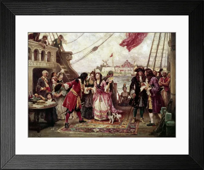 Framed Print : Captain William Kidd In New York Harbor by Ferris Framed Print : Captain William Kidd In New York Harbor by Ferris