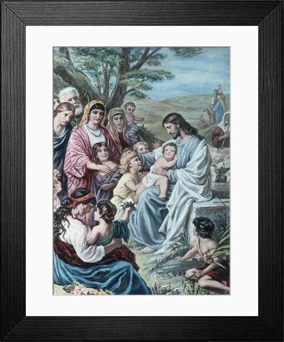 Framed Print : Christ and the Children by Plockhorst Framed Print : Christ and the Children by Plockhorst