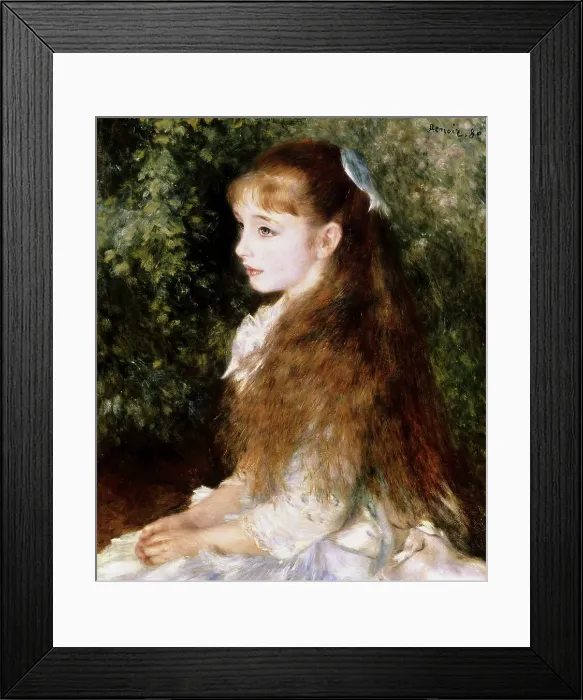 Framed Print : Girl with a Blue Ribbon by Renoir Framed Print : Girl with a Blue Ribbon by Renoir