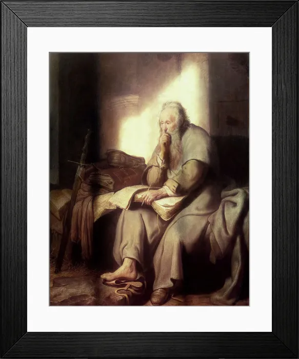 Framed Print : Saint Paul in Prison by Rembrandt Framed Print : Saint Paul in Prison by Rembrandt